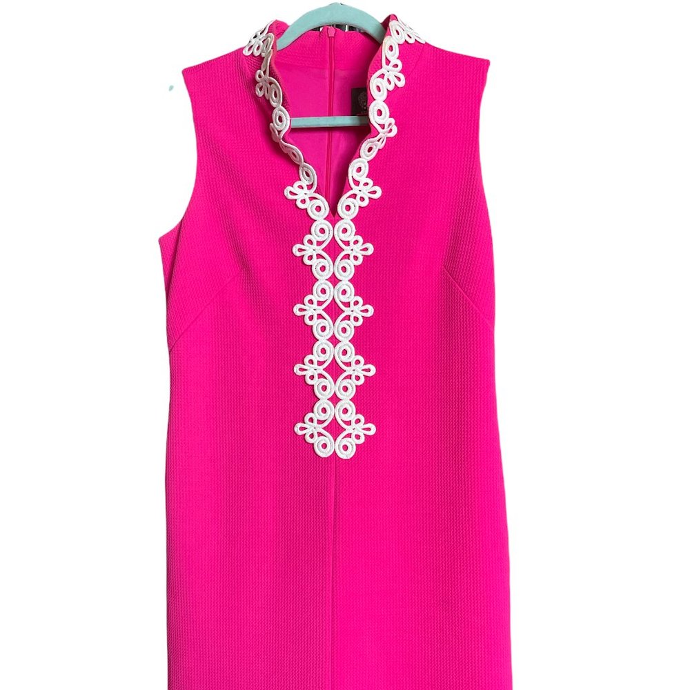 Vince Camuto Sheath Dress Size 6 Pink Waffle Knit Sleeveless Career